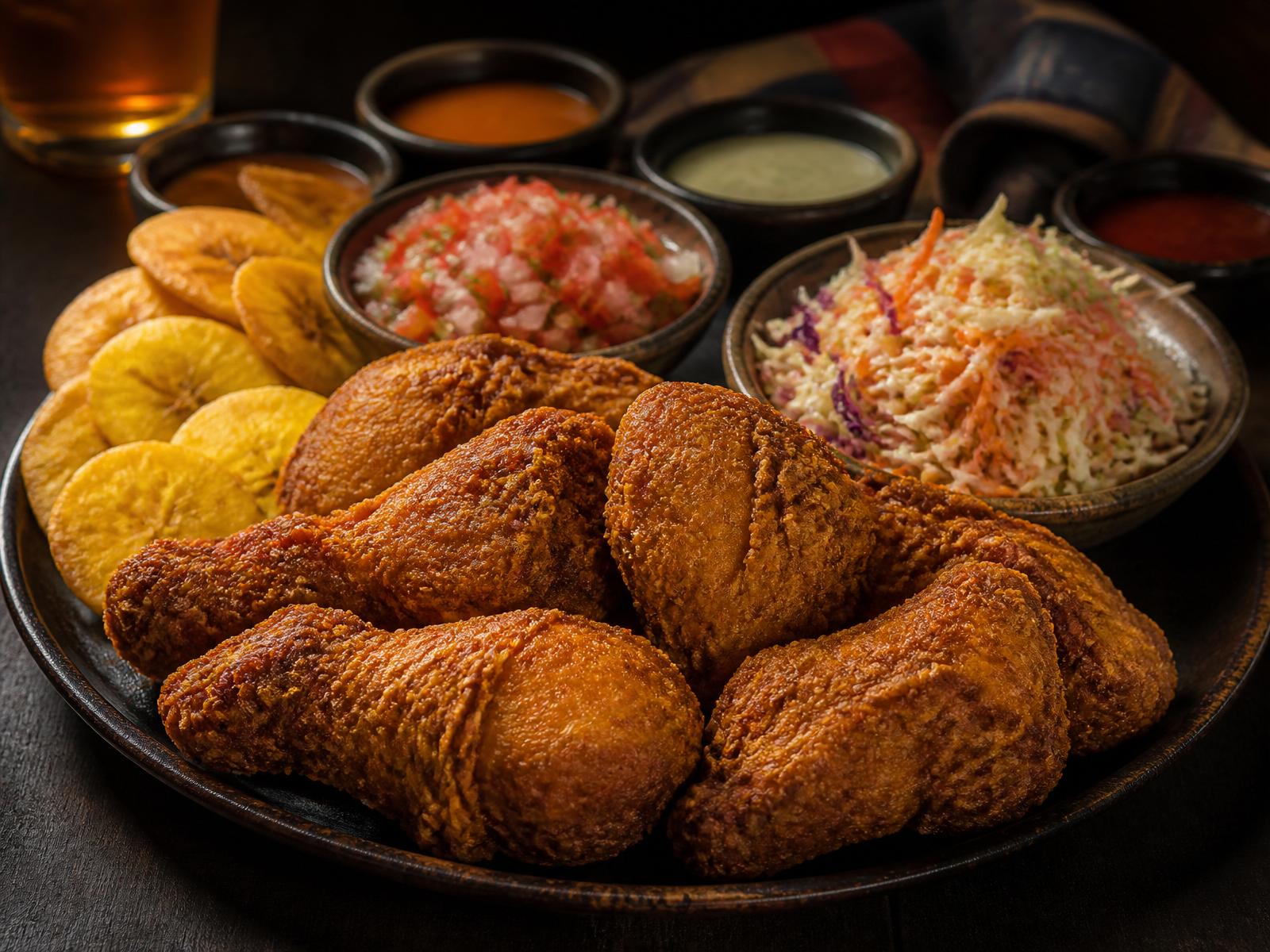Pollo frito crujiente de Pollos Tikos Hn